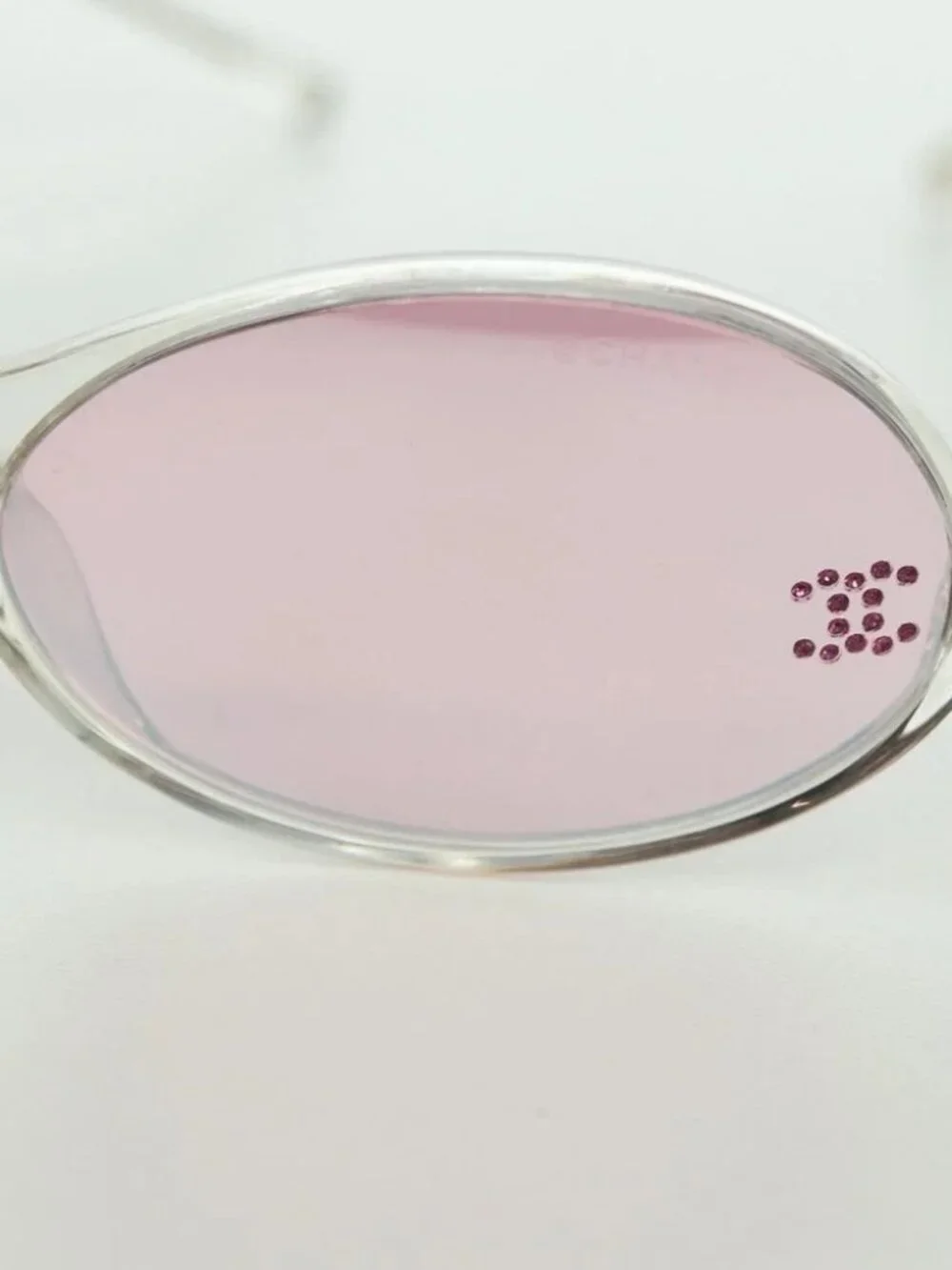 CHANEL COCO Mark Sunglasses plastic Clear 5044-B CC Auth YKZ1409M
